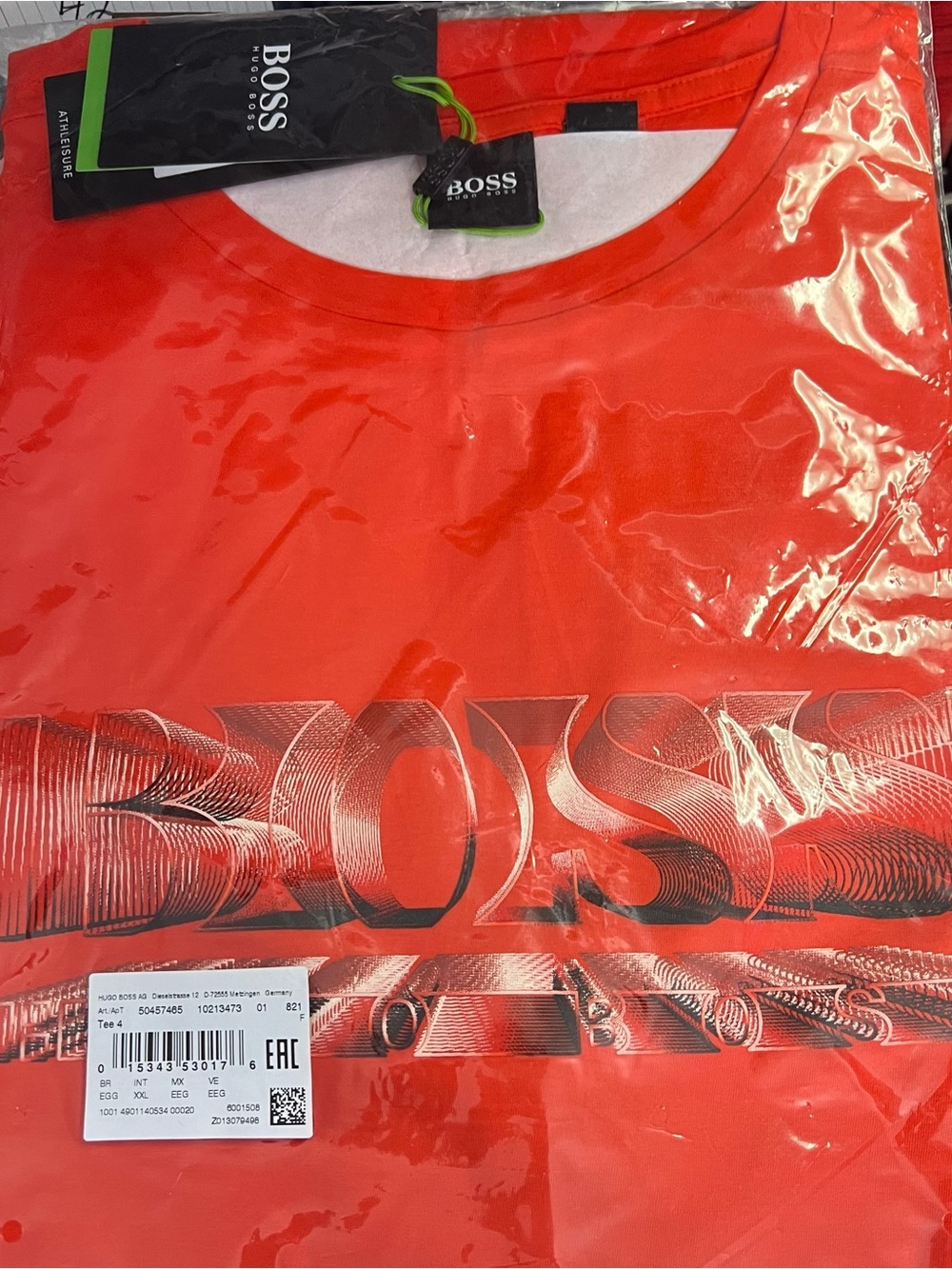 Hugo Boss Red Graphic Logo Tee